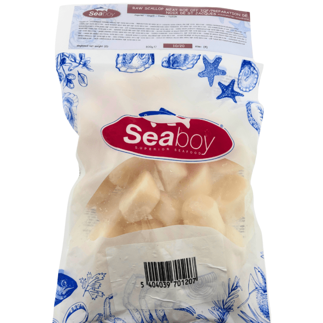 Seaboy Rauwe Sint-Jakobsschelpen Vlees Kuit 10/20 800g (Nettogewicht)