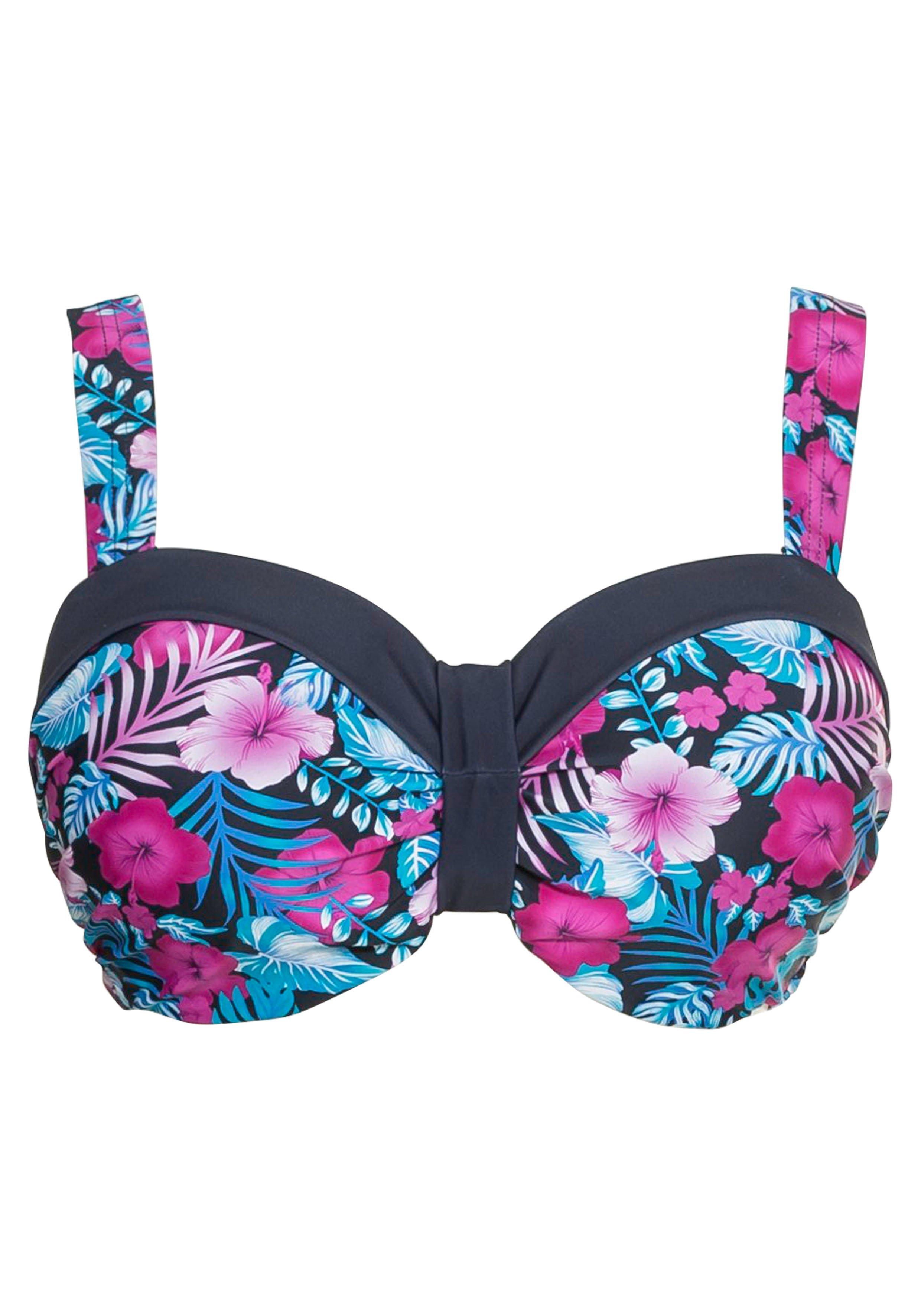 Bikini-Oberteil mit wattierten Cups und Bügel