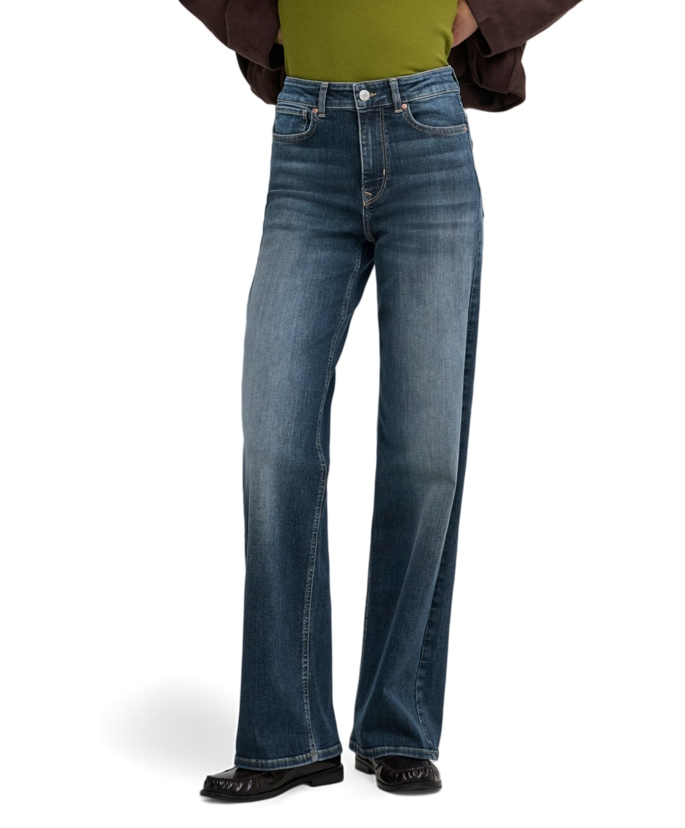 Only ONLMADISON BLUSH HW WIDE DNM DOT529 dames jeans blauw