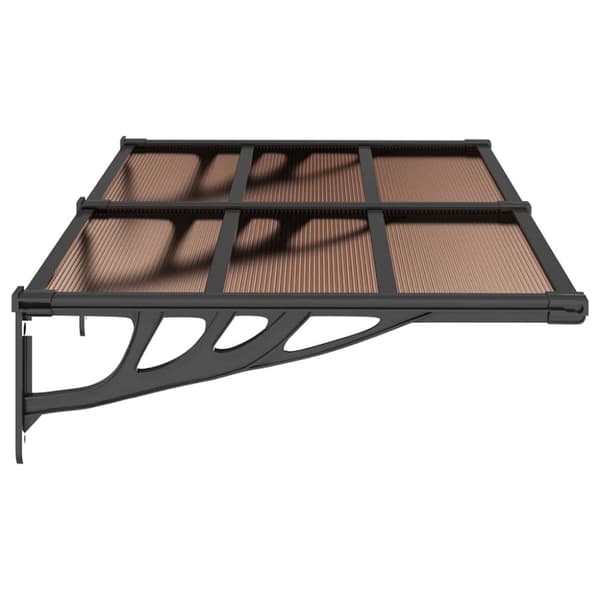 vidaXL Skjermtak svart 152,5x90 cm polykarbonat