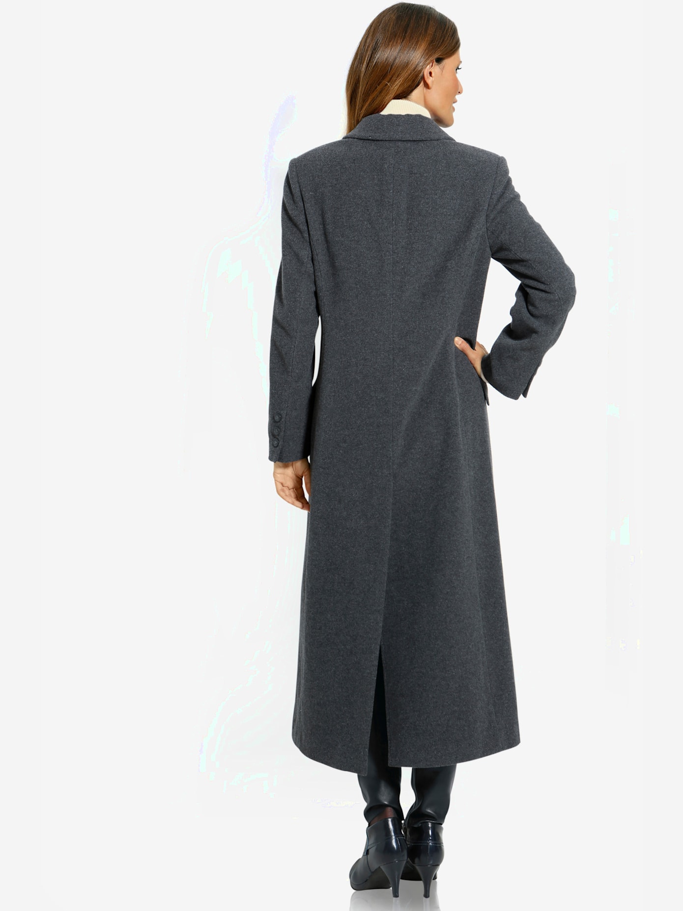 Manteau blazer coupe longue classique