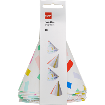 HEMA Feesthoedjes Multicolor 8 Stuks