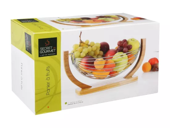 Corbeille à fruits balançoire - Bois et Inox