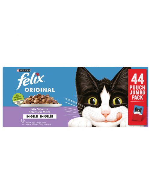 Felix Multibox Original Mix Selectie In Gelei - Kattenvoer - 44x85 g