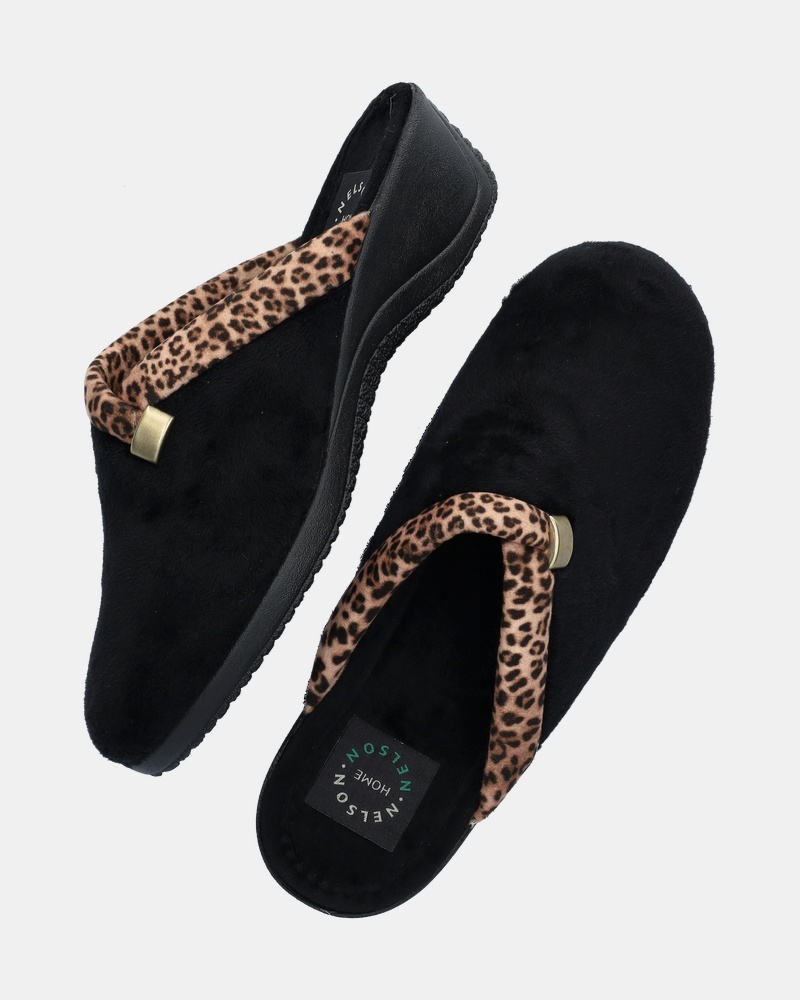 Nelson Home Pantoffels  - zwart