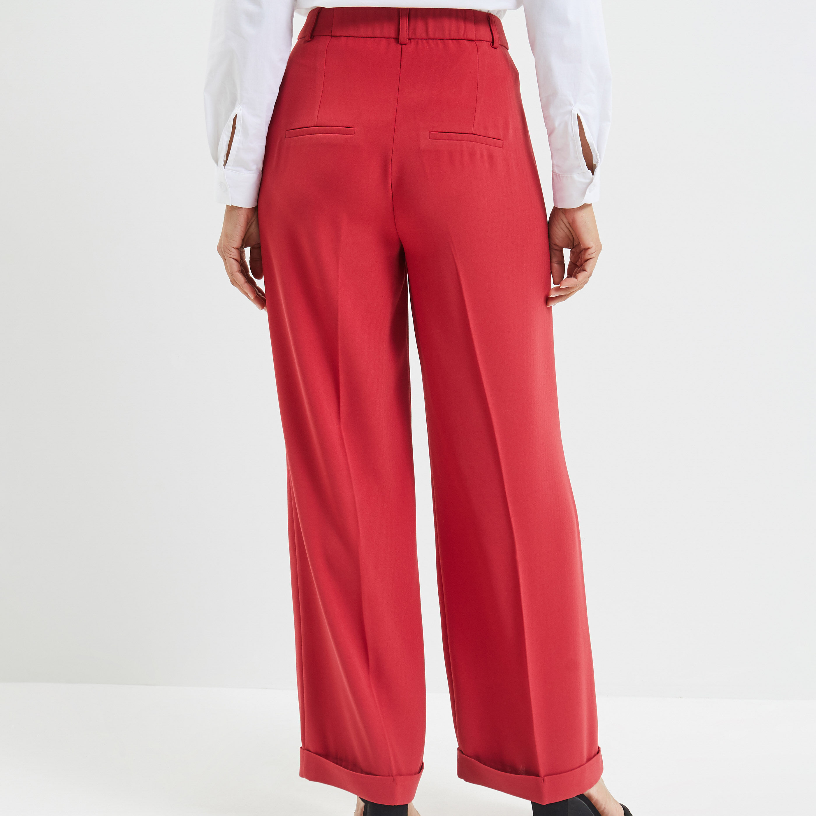 Pantalon large femme - TERRACOTTA