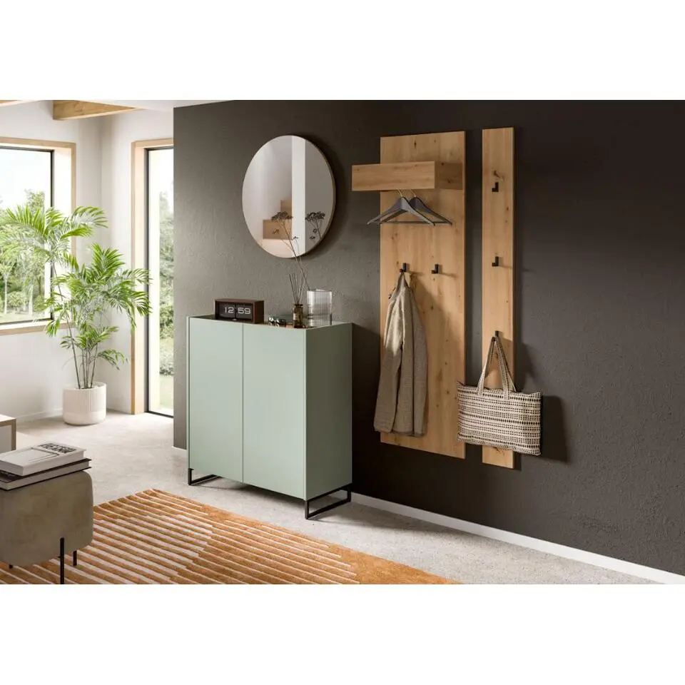 Hioshop Drive schoenenkast 2 deuren salvie decor