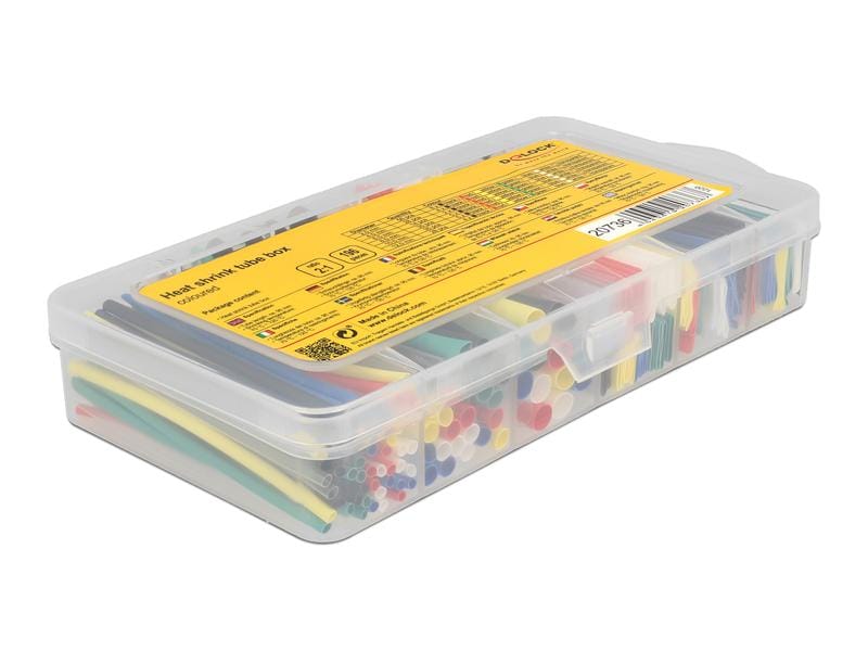 Delock Schrumpfschlauch 196-teilig Sortimentsbox, Mehrfarbi Delock Schrumpfschlauch Sortimentsbox, Schrumpfungsrate 2:1, farbig 196-teilig