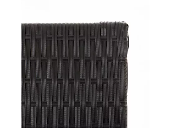Cloison de séparation 4 panneaux noir résine tressée