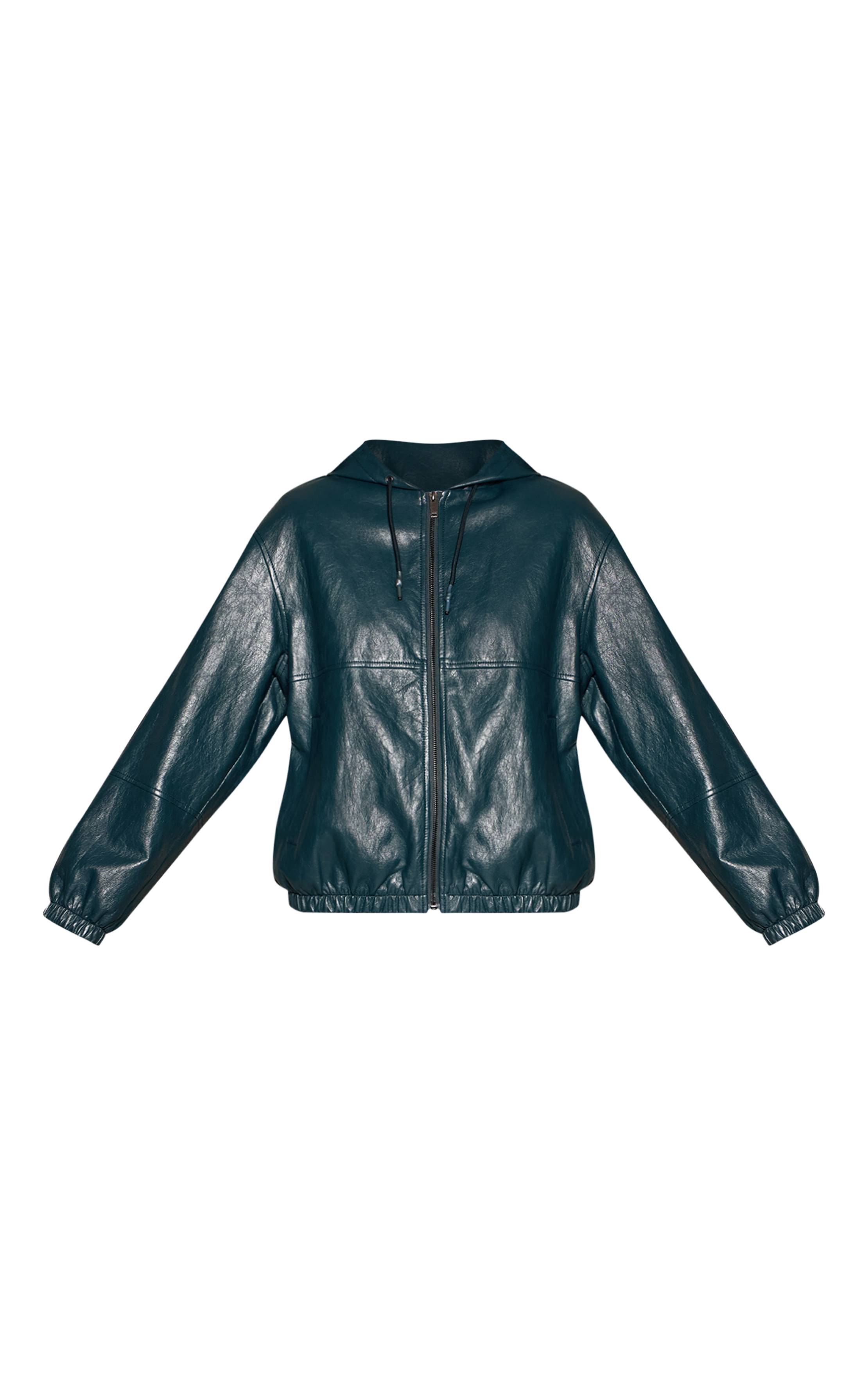 Forest Green Veste À Casynthétiqueche Zippée En Synthétique Souple