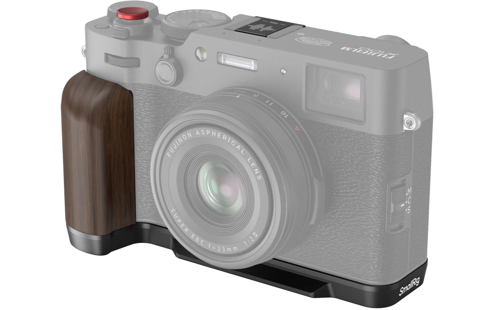 L-Winkel Fujifilm X100VI / X100V SchwarzL-förmiger Holzgriff für Fujifilm X100VI und X100V