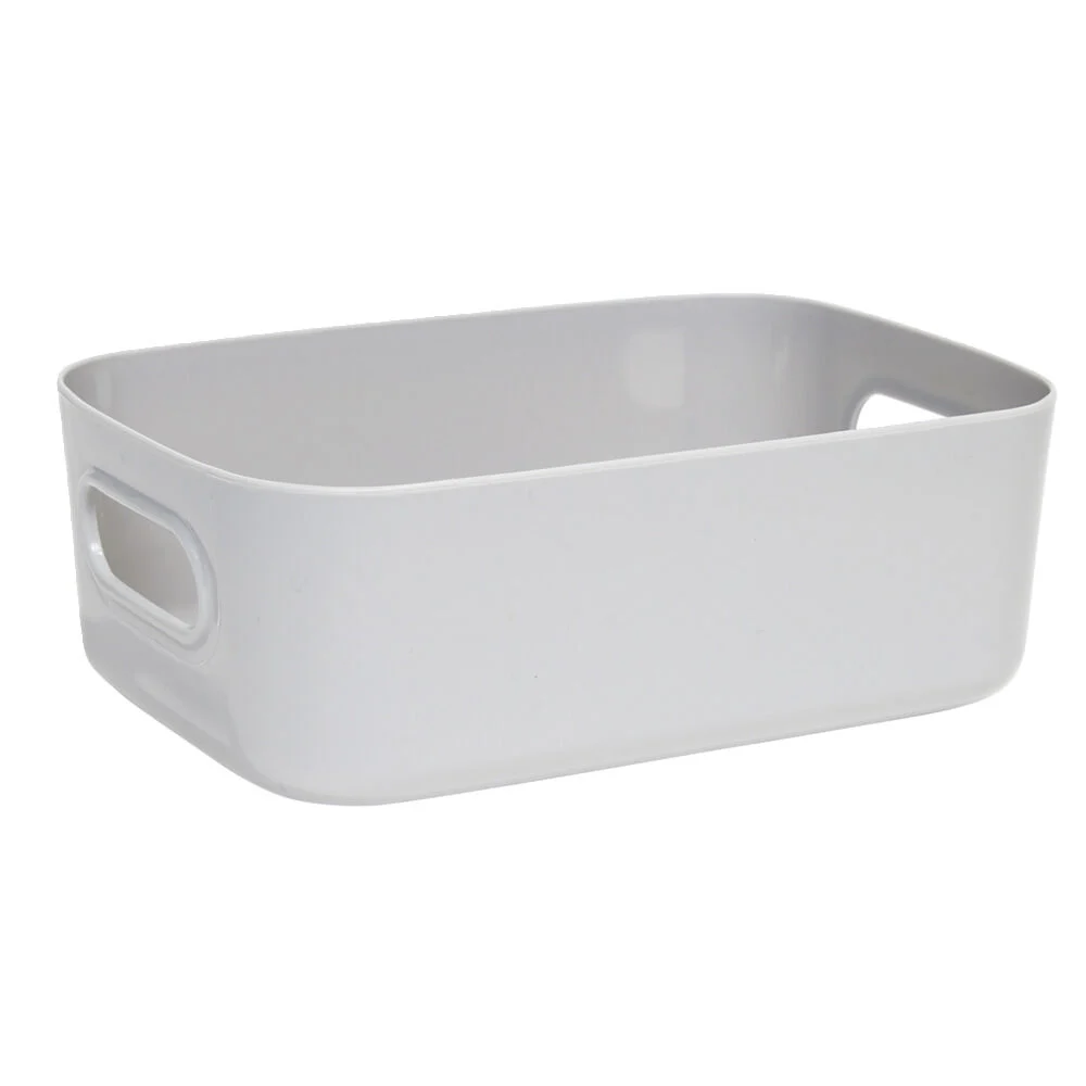 Panière de rangement plastique 20,5x14xH7,5cm (3 modèles)