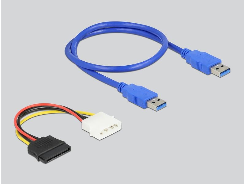 Delock PCI-E Riser Karte x1 zu 2x PCI 32 Bit Slot mit 60 cm Delock Riser Karte PCI Express x1 zu 2 x PCI 32 Bit Slot mit 60 cm Kabel