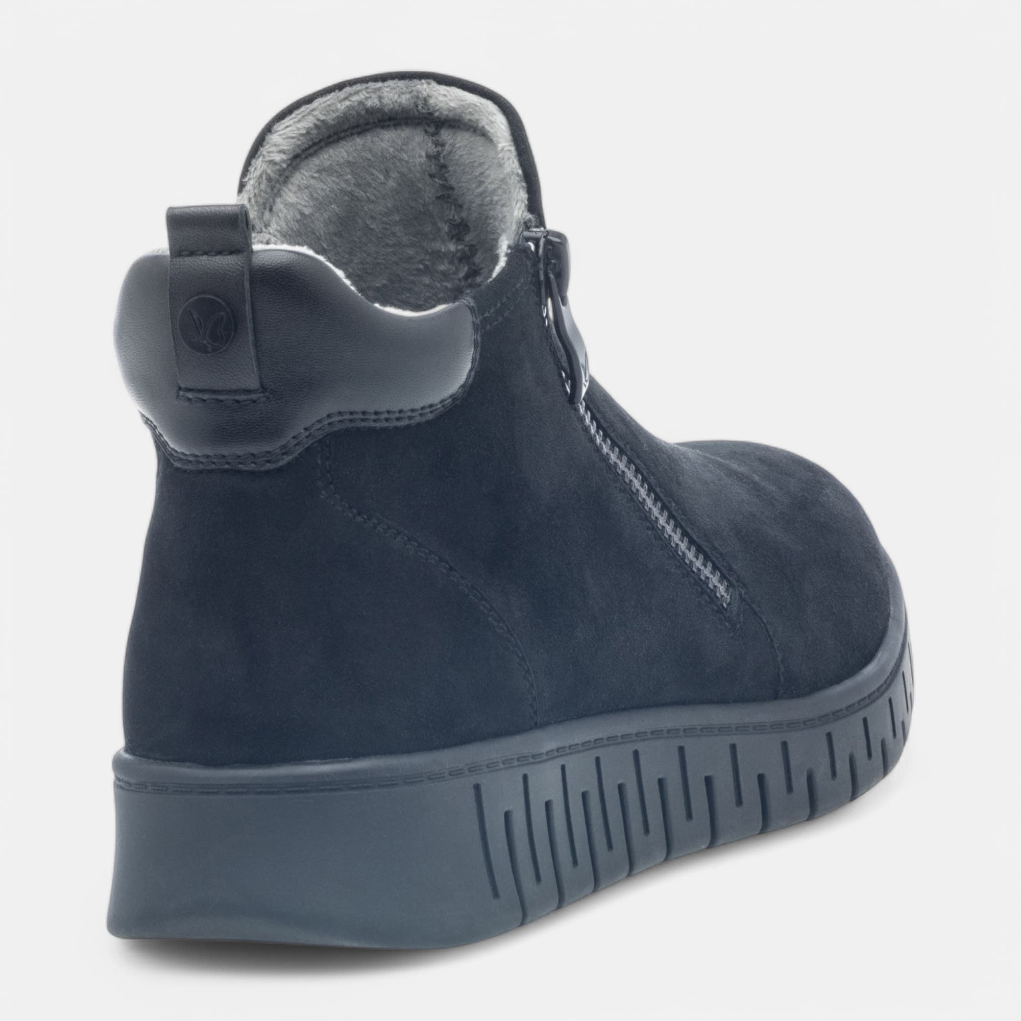 Baskets hautes Femme en cuir noir