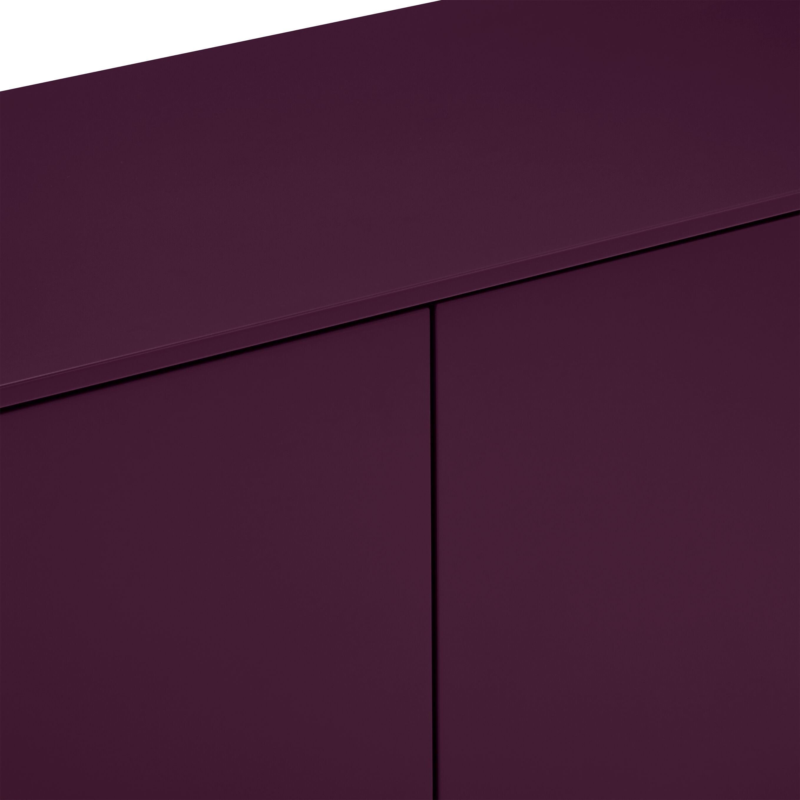 TILL Lowboard - Aubergine / B: 196.0 cm x T: 41.0 cm x H: 69.6 cm