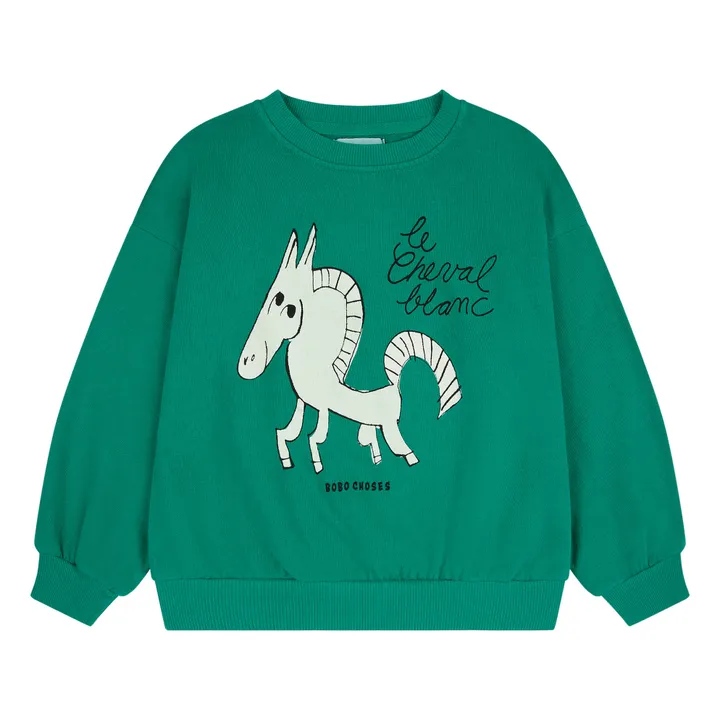 Bobo Choses Exclusivité Bobo Choses x Smallable - Sweat Coton Bio Cheval | Vert