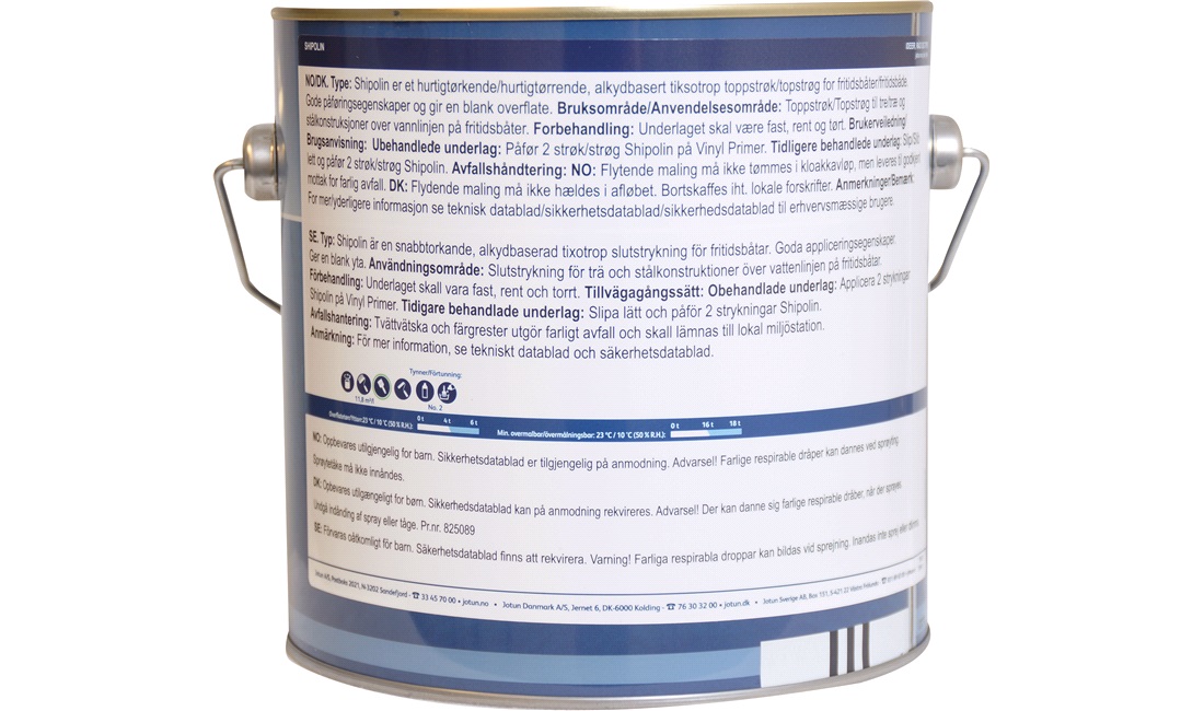 Maling, Shipolin, hvid, 1,0L