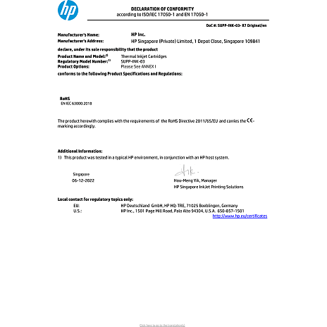HP 963XL High Yield Cyan Ink printerblæk
