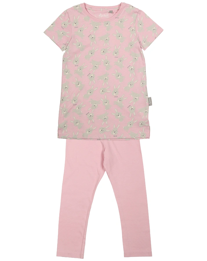 Schlafanzug HASE lang in rosa
