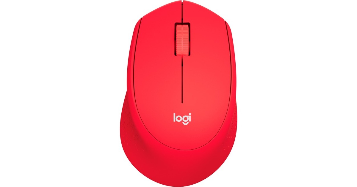 LogitechM330 SILENT PLUS muis  (Rood, 1000 dpi)