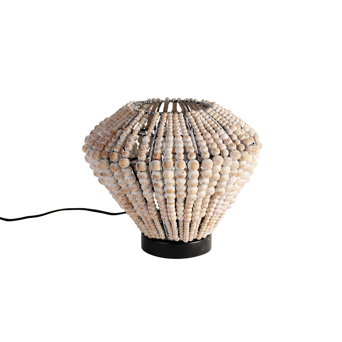 Oosterse tafellamp beige met kralen - Moti