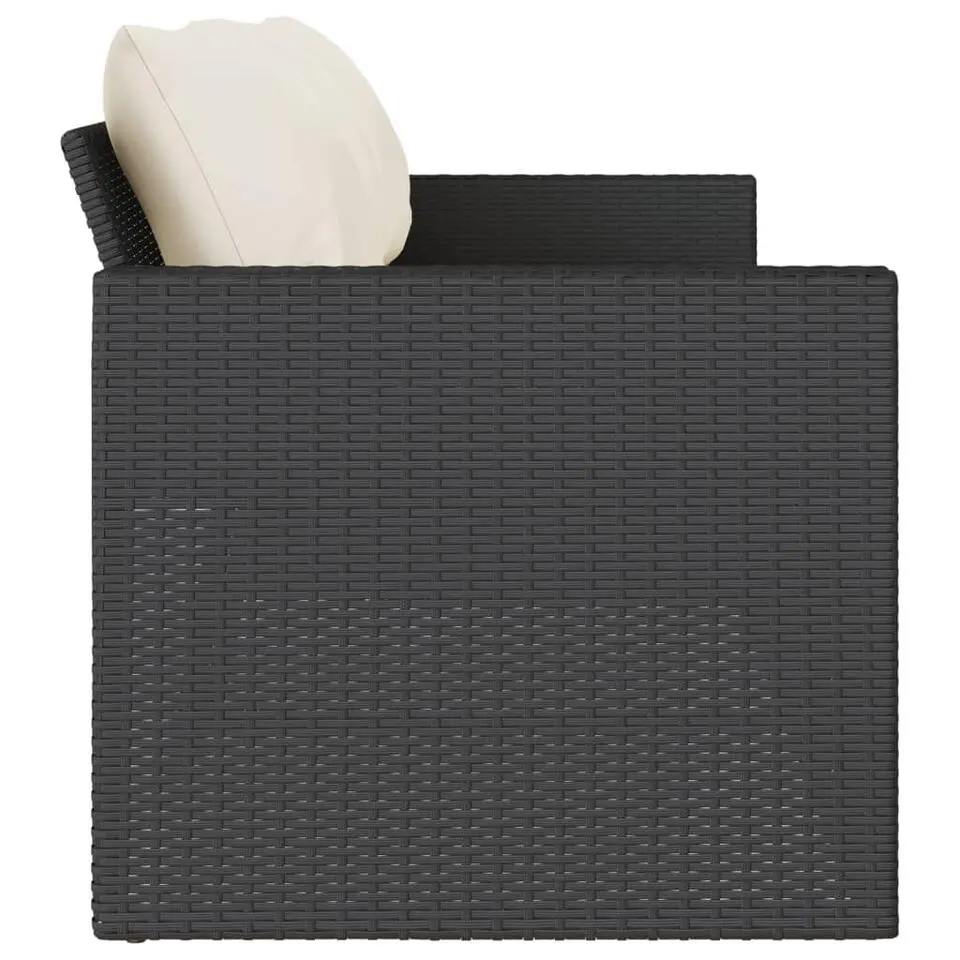 vidaXL - Tuinbank - Zwart - Poly rattan