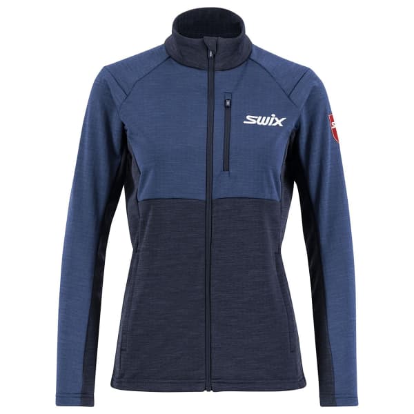 Veste ski de fond SWIX INFINITY MIDLAYER JKT W LAKE BLUE