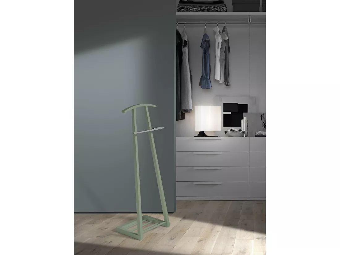 Valet de nuit - H111cm x L46cm x P29cm - hêtre massif vert - Zeta