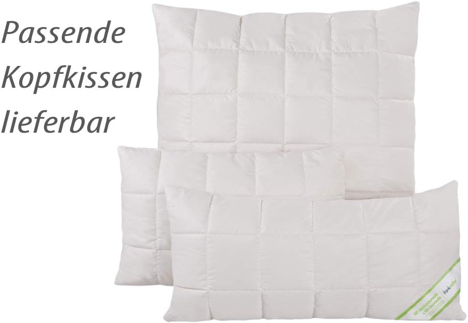 franknatur - Bettdecke Ganzjahr Schurwolle kbT Baumwolle KBA Bio 135x200 Natalia