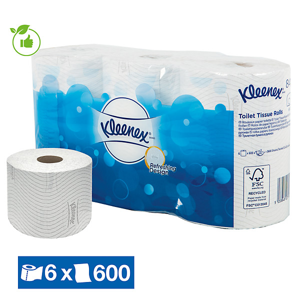 Papier toilette Kleenex XXL 2 épaisseurs, lot de 6 rouleaux