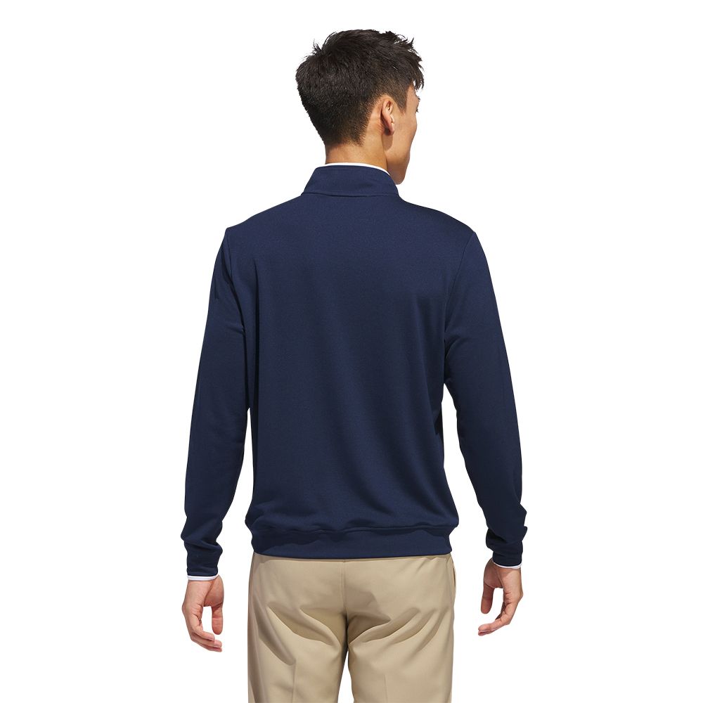 Quarter Zip Pullover Genser Herre Navy