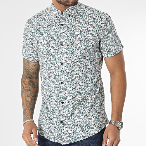 Chemise Manches Courtes Dek Mason AOP Blanc Floral