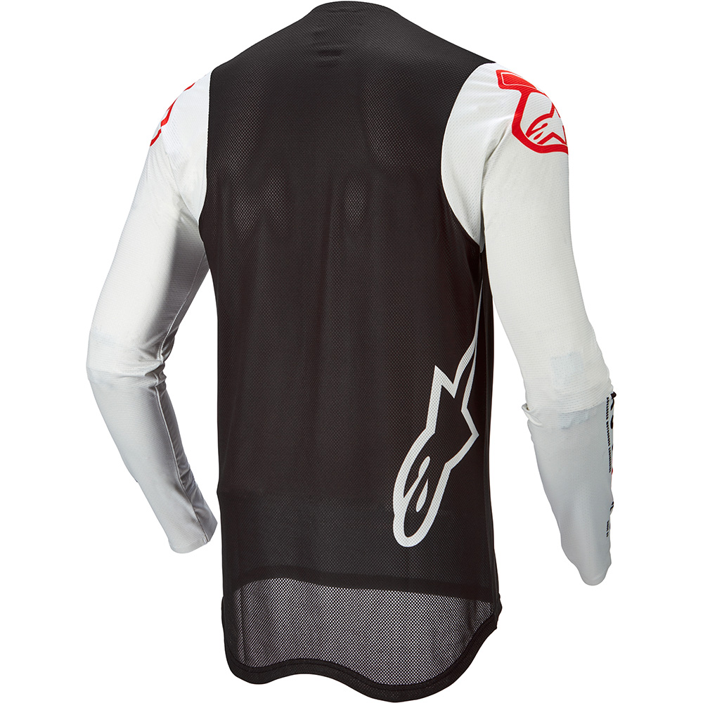 Alpinestars - Maillot Supertech Foster Noir / Blanc / Rouge fluo
