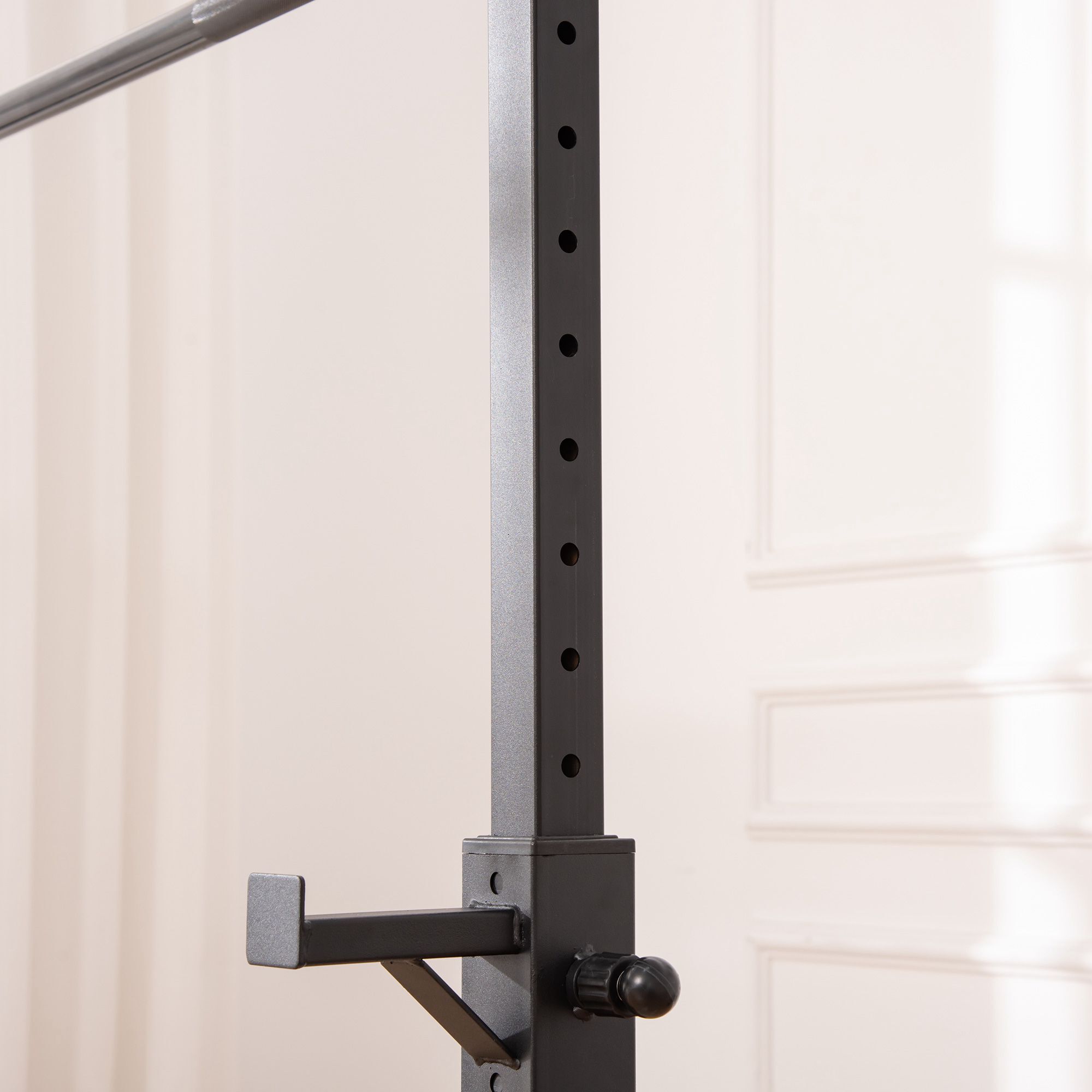 HOMCOM Hantelständer mit Stahlrahmen schwarz, weiß 52L x 48B x 105-160H cm