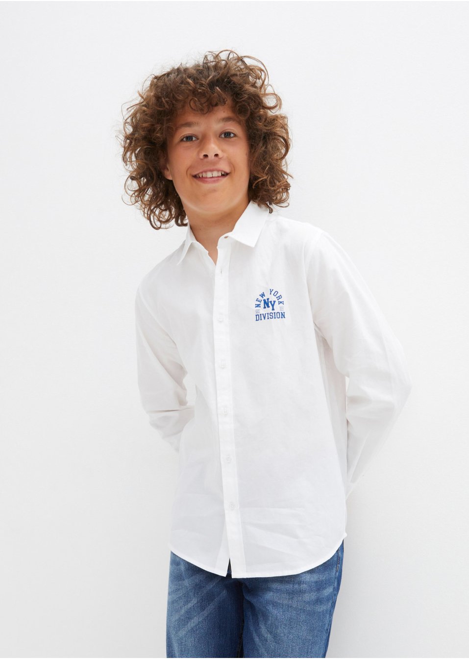 Chemise Oxford garçon avec imprimé