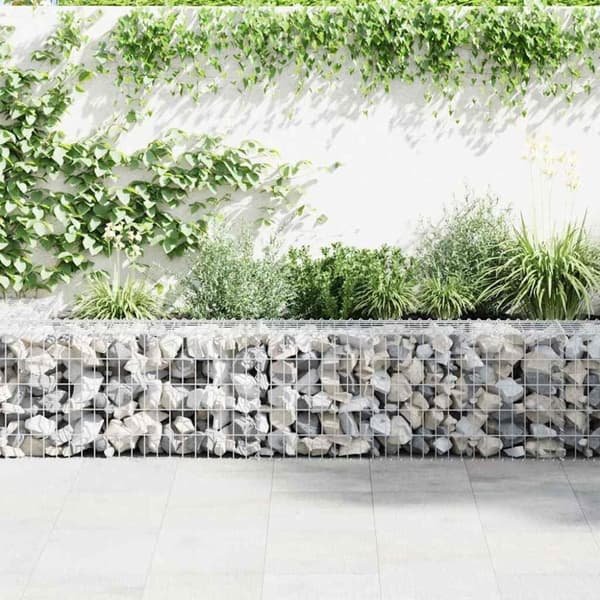 vidaXL Gabion med topp- og bunndekke galvanisert stål 900x30x50 cm