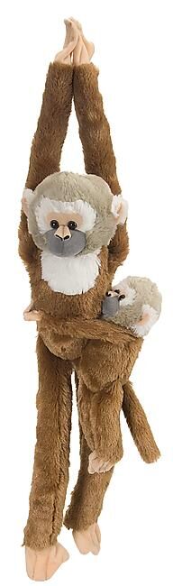 WILDREPUBLIC - PELUCHE HANGING SAIMIRI AVEC BEBE 51CM