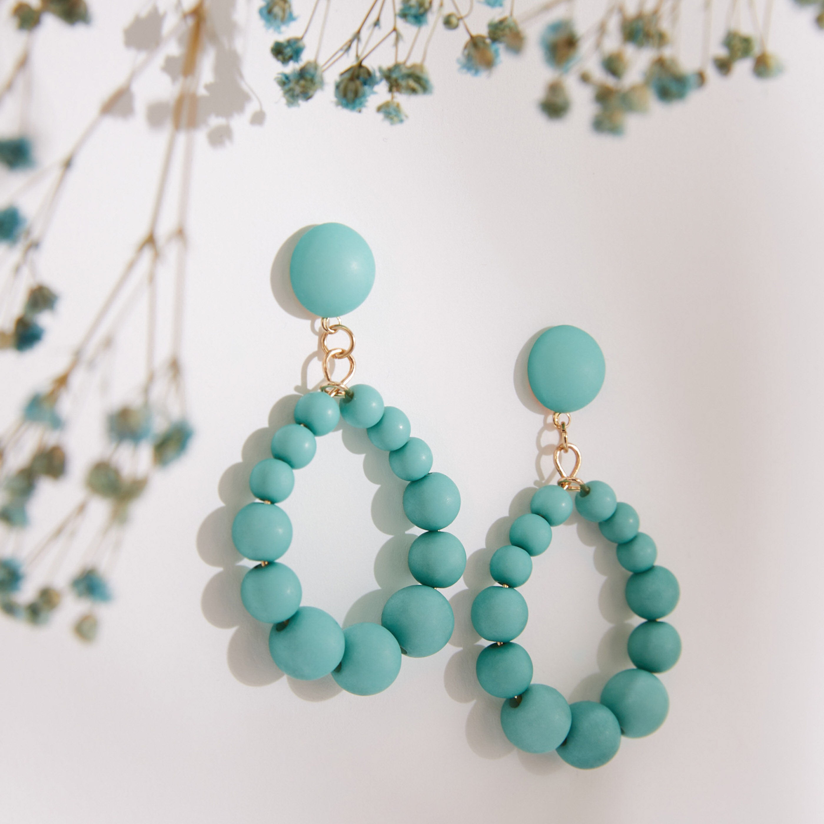 Boucles d'oreilles pendantes boules - BIJOUX