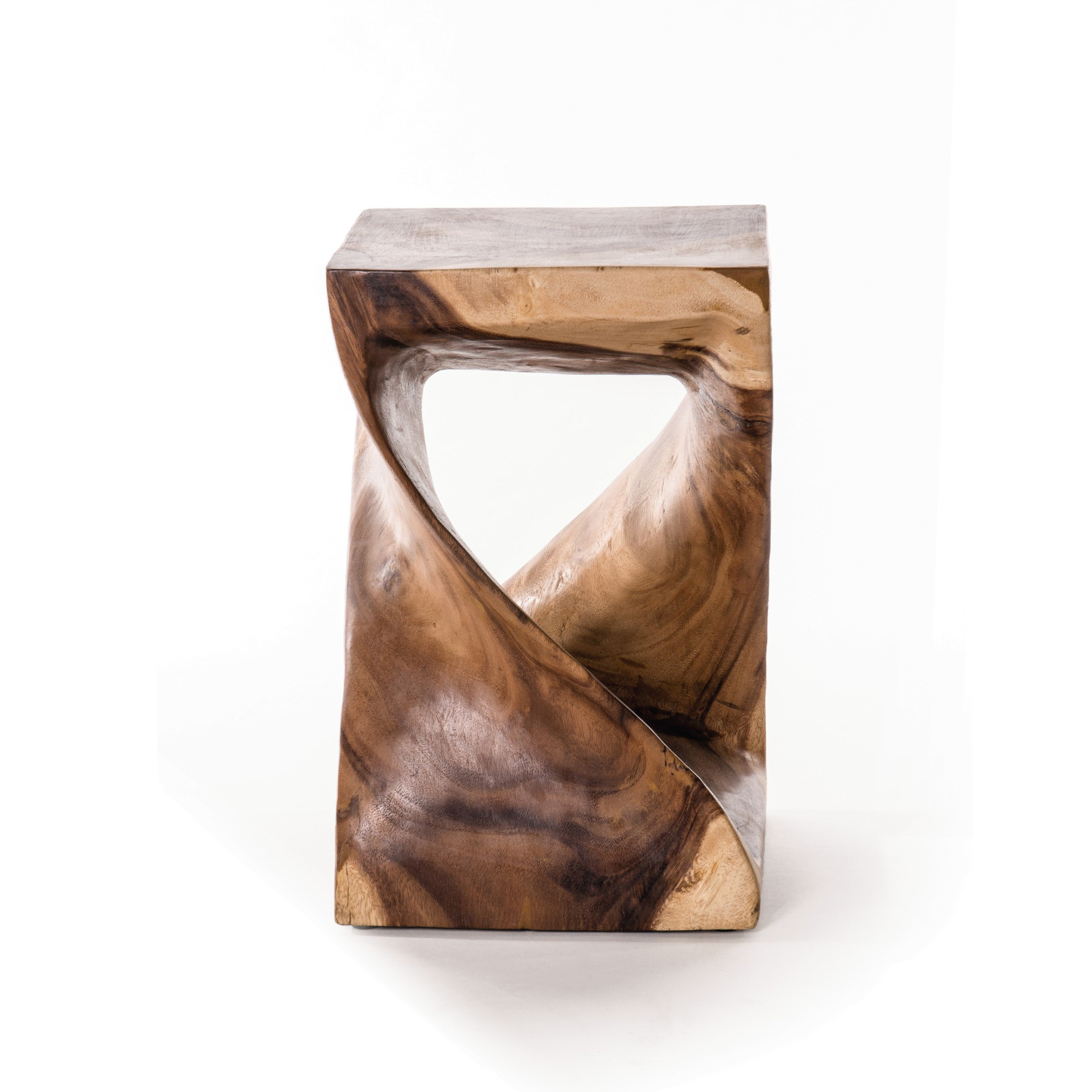 Hocker 'Twist', Suarholz, H 51cm, B 28 cm, T 28 cm von fischer's lagerhaus