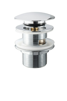 Sanivesk Afvoerplug Click Rond RVS met Overloop