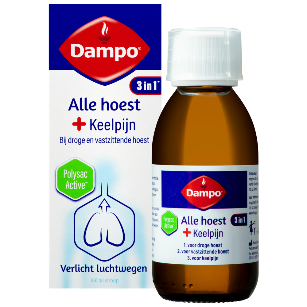 Dampo Alle Hoest +Keelpijn150 ml
