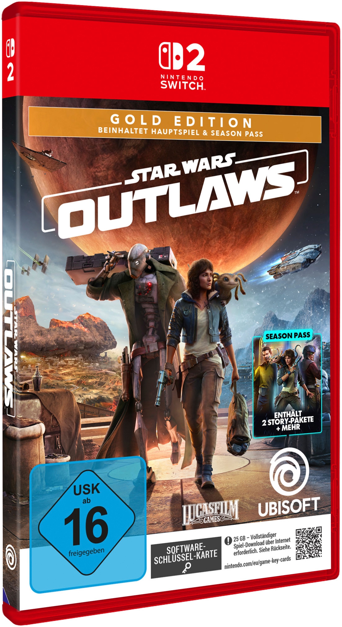UBISOFT Spielesoftware »Star Wars Outlaws Gold Edition (inkl. Season Pass) - [NSW 2 - KeyCard]« Nintendo Switch 2