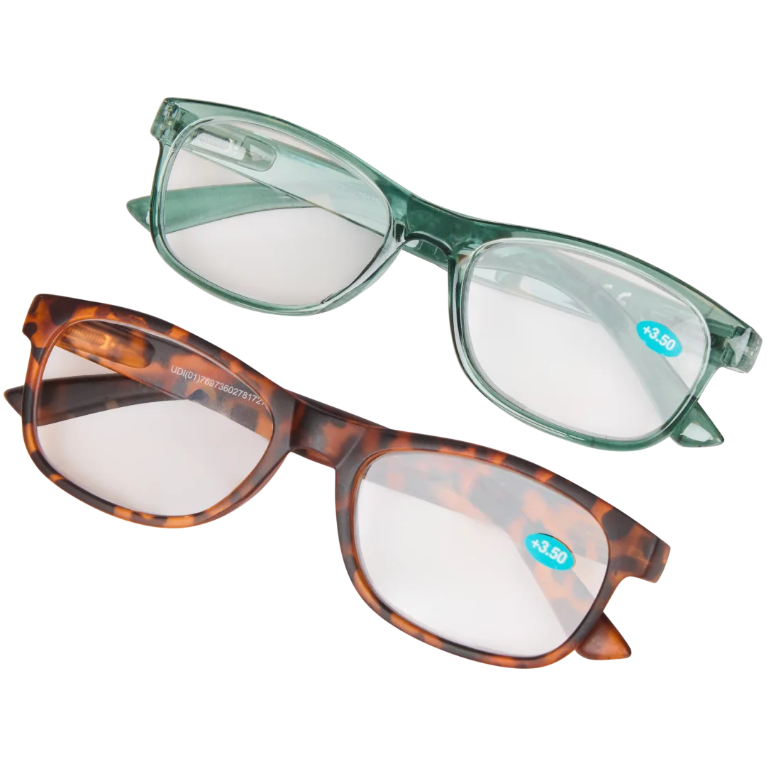 Leesbrillen +3.5 | 2 stuks | diverse kleuren