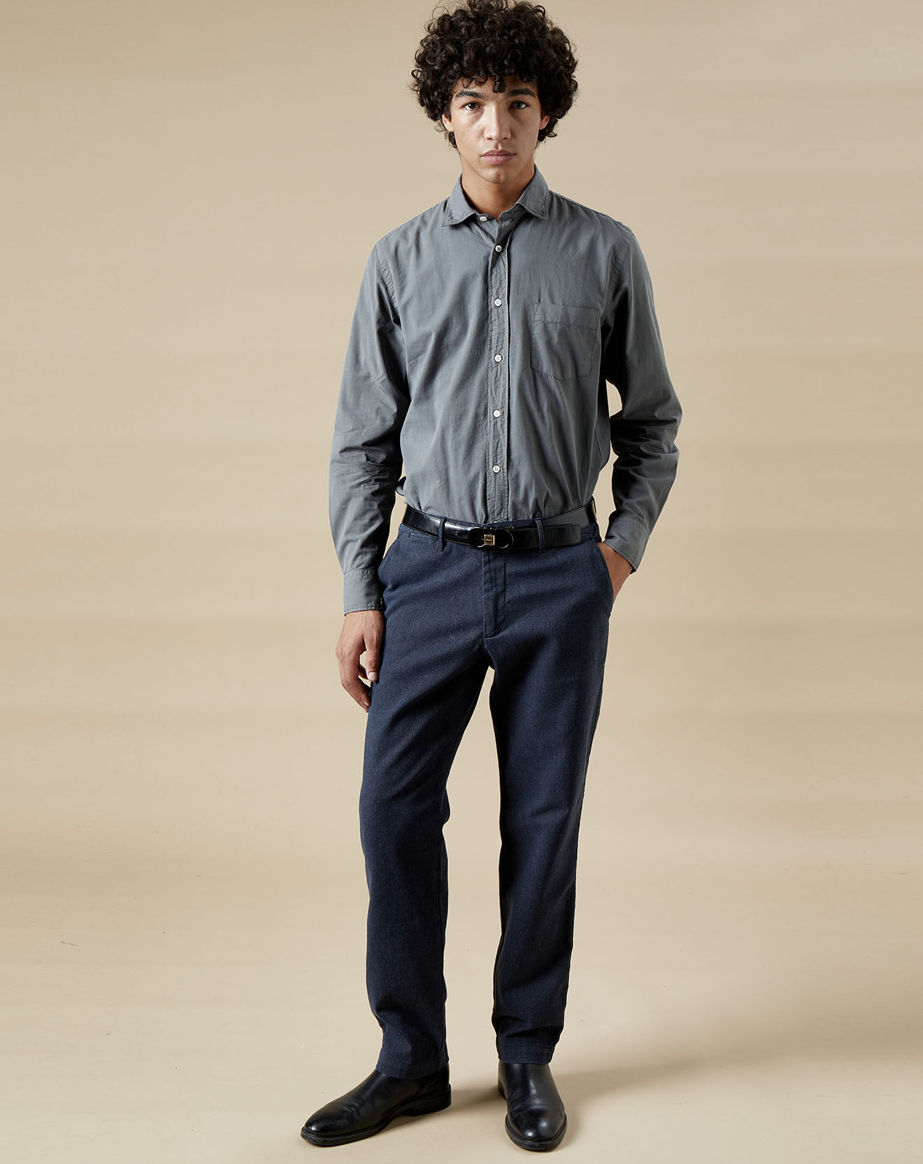 Hartford Chemise regular Paul Pat graphite