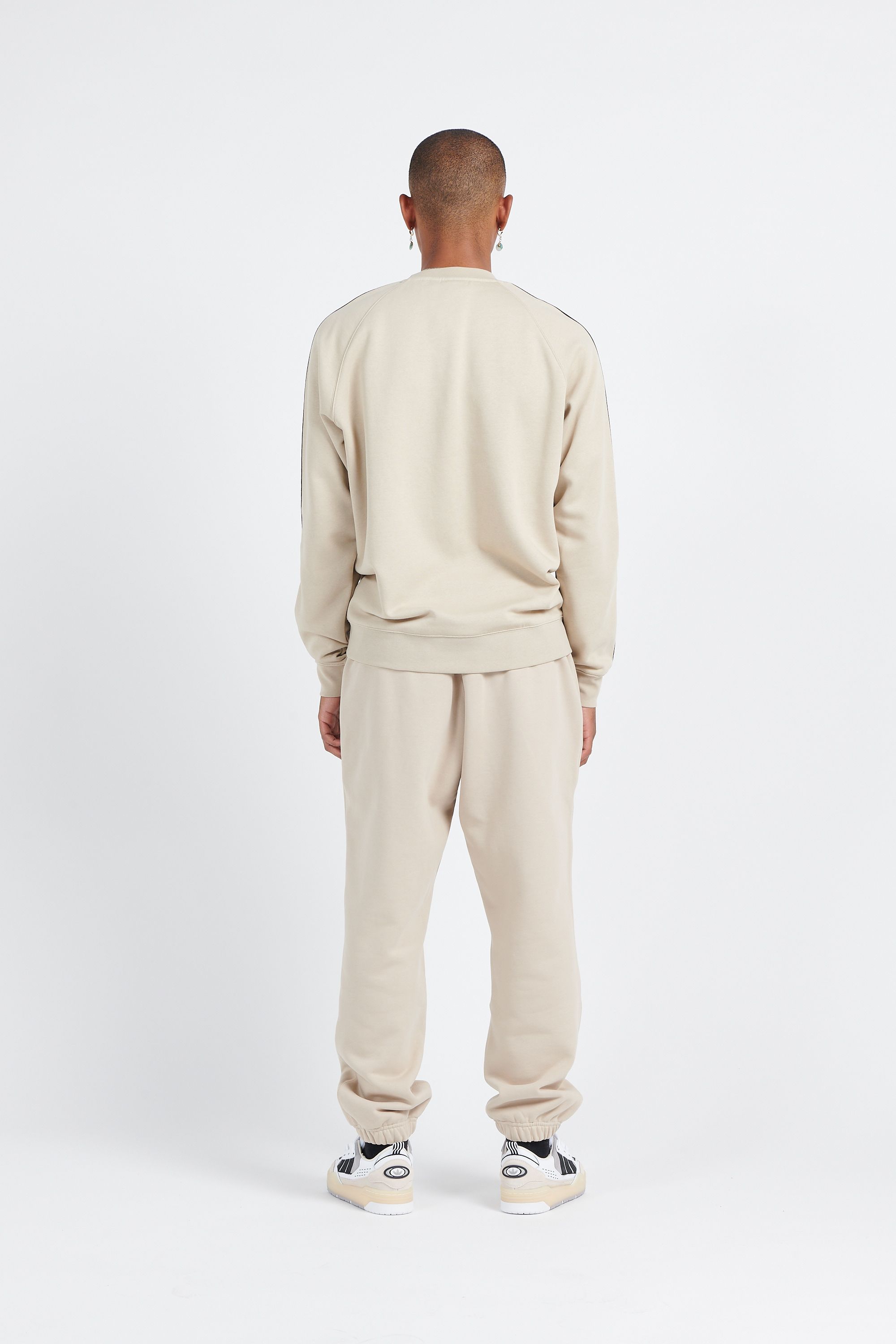 ADIDAS T-shirt manches longues  3-STRIPES CREW Beige