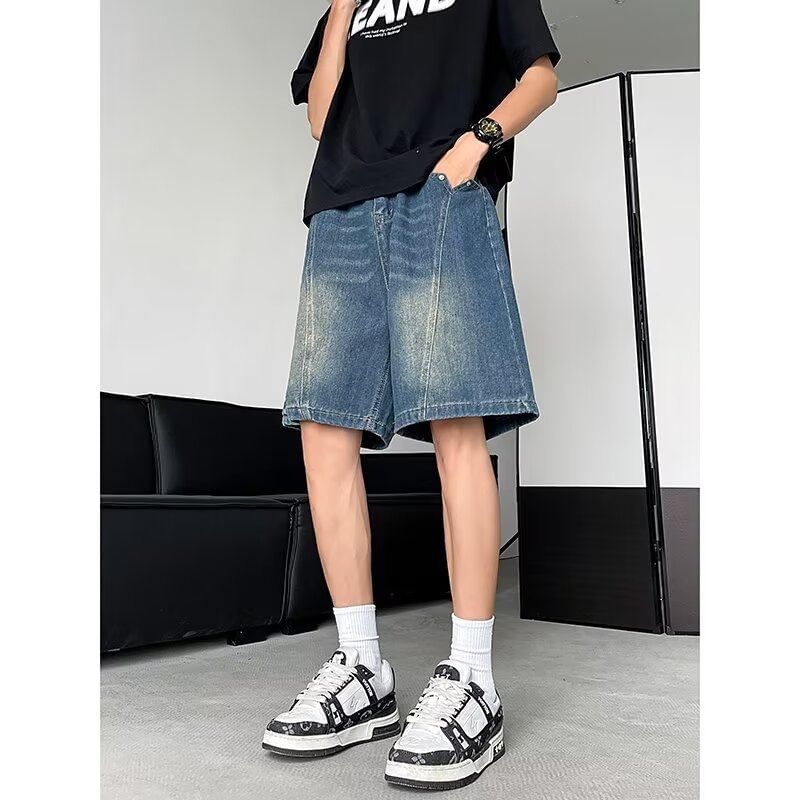 Breeson - Mid Rise Washed Denim Shorts