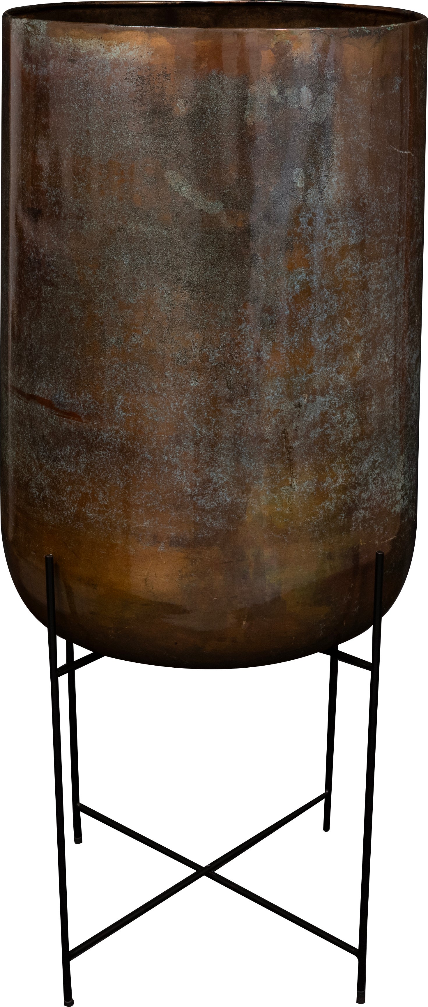 TS bloempot met standaard Jolien blauw D 58 H 129 cm