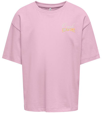 Kids Only T-Shirt – KogHelen – Rosa Löffler/Orange