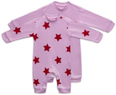 Tiny Treasure Maxime Jumpsuit  2-Pack, Pink Lavender