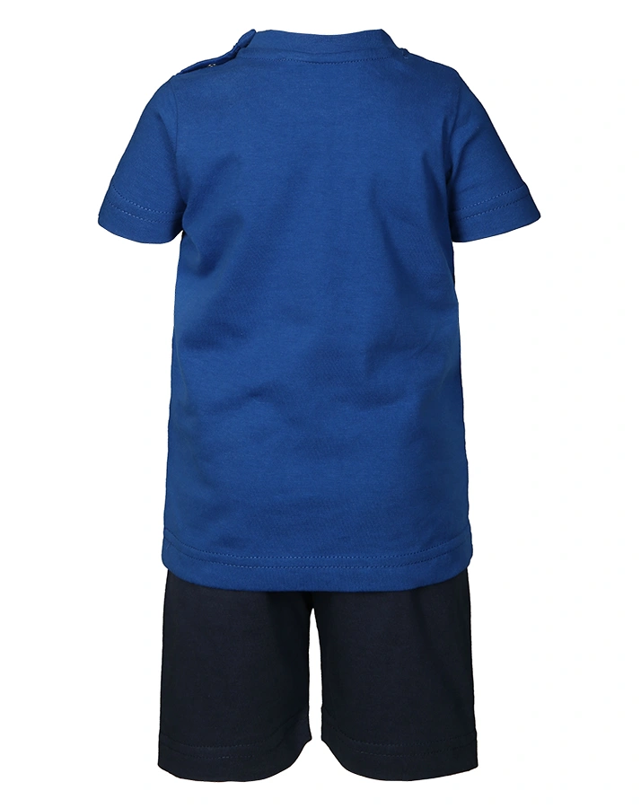 T-Shirt FEUERWEHR DINO mit Shorts in blau/dunkelblau